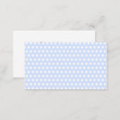 White Polka Dots on Baby Blue Business Card (Front/Back)