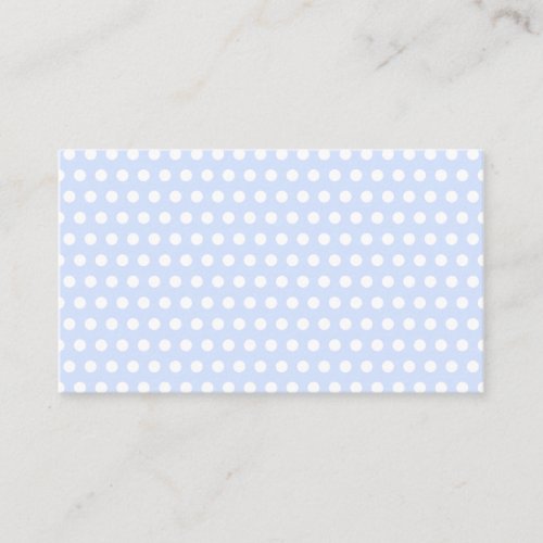 White Polka Dots on Baby Blue Business Card
