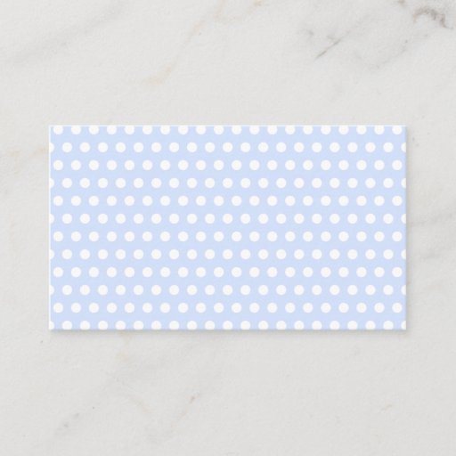 Customizable White Polka Dots on Baby Blue Business Card