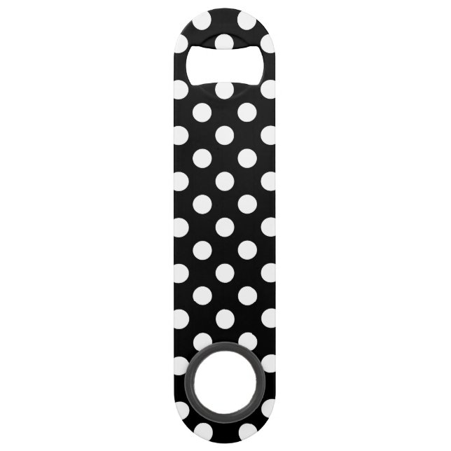 White polka dots on black bar key (Front)