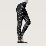 white polka dots on black leggings for her<br><div class="desc">A cute pattern of white polka dots on black leggings ,  for stylish women and girls</div>