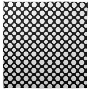 White Polka Dots on Black Napkins