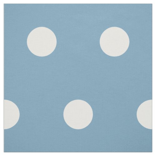 White Polka Dots on Carolina Blue Fabric