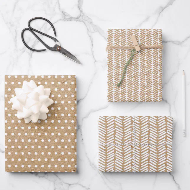 Brown polka dot online wrapping paper
