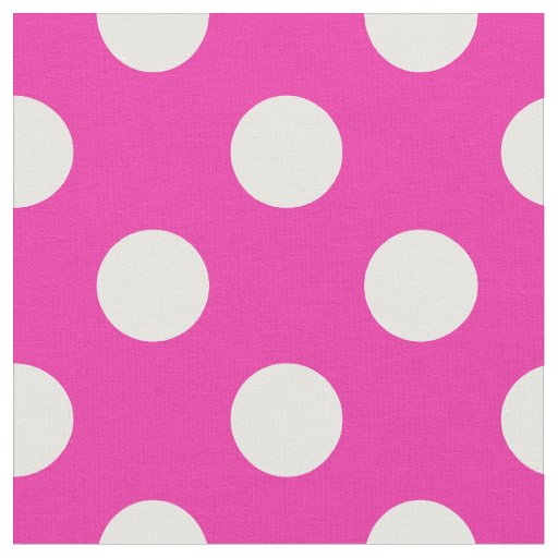 White polka dots on fuchsia fabric