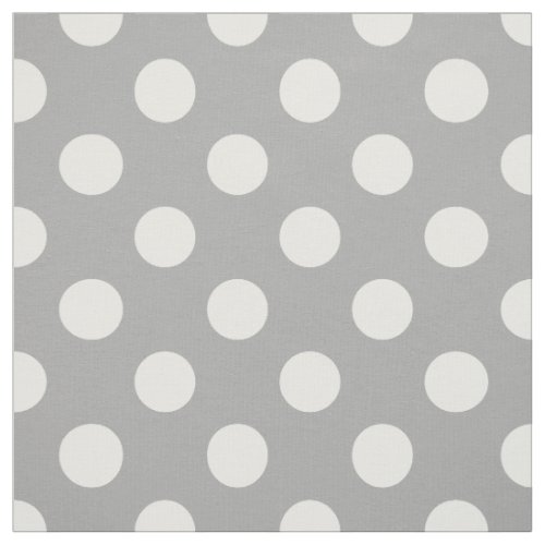 White polka dots on grey fabric