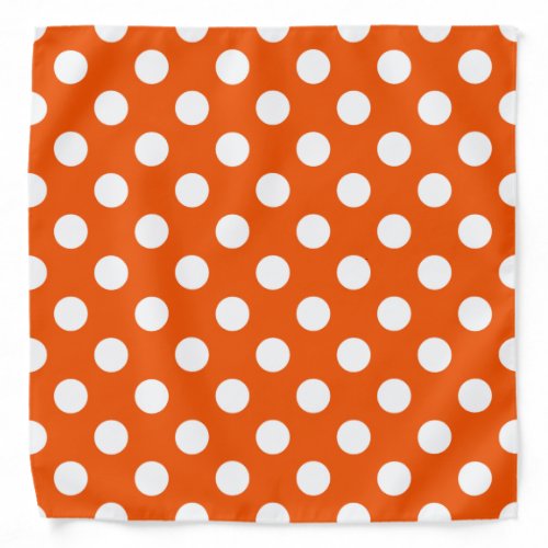 White polka dots on orange bandana