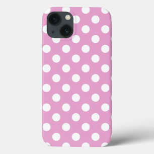 White polka dots on pale pink Case-Mate iPhone cas iPhone 13 Case