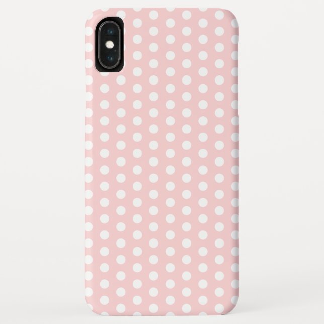 White Polka Dots on Pale Pink Case-Mate iPhone Case (Back)