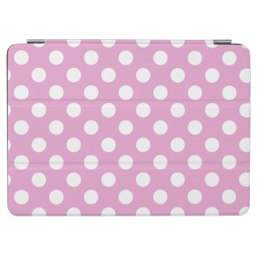 White polka dots on pale pink iPad air cover