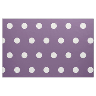 White Polka Dots on Plum Fabric