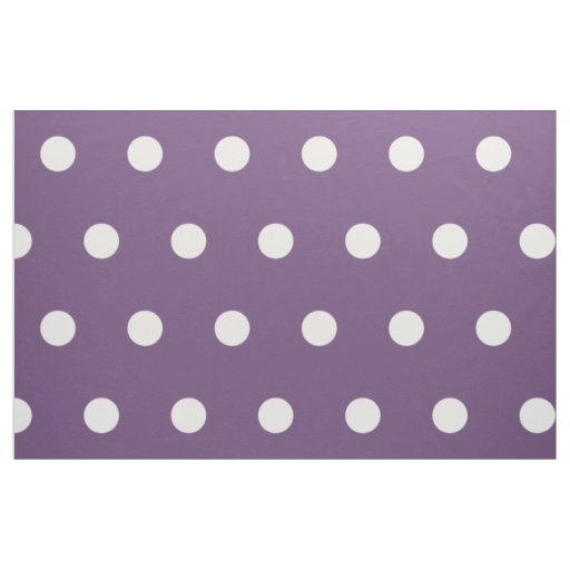 White Polka Dots on Plum Fabric