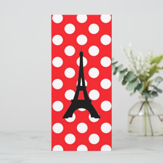 White polka Dots On Red Background Bookmark (Standing Front)