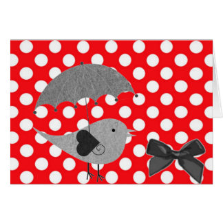 White polka Dots On Red Background Cards