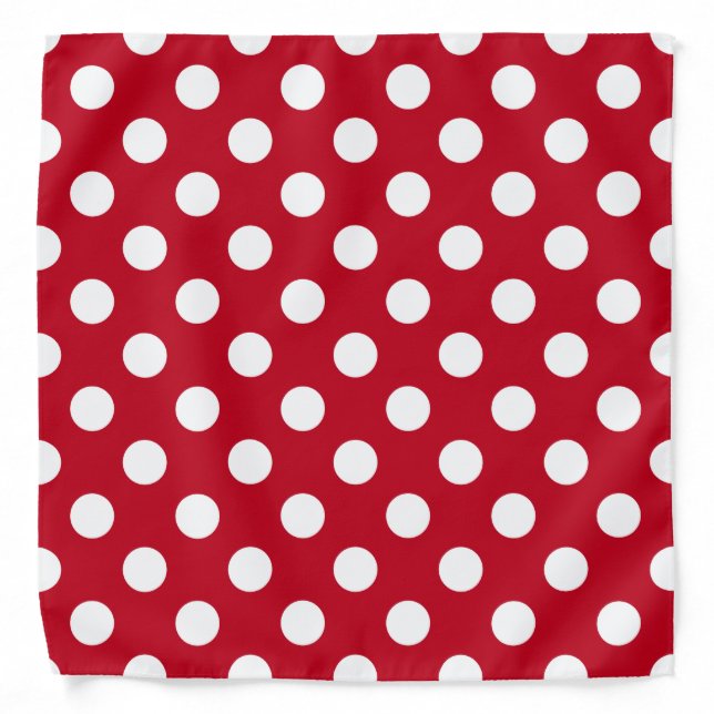 White polka dots on red bandana (Front)