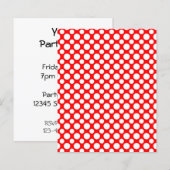 White Polka Dots on Red Custom Invitation Flyer (Front/Back)