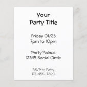 White Polka Dots on Red Custom Invitation Flyer (Back)