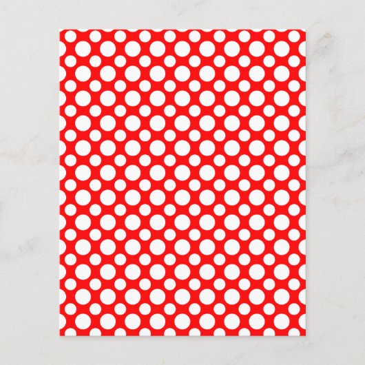 White Polka Dots on Red Custom Invitation Flyer (Front)