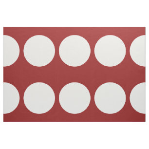 White Polka Dots on Red Fabric