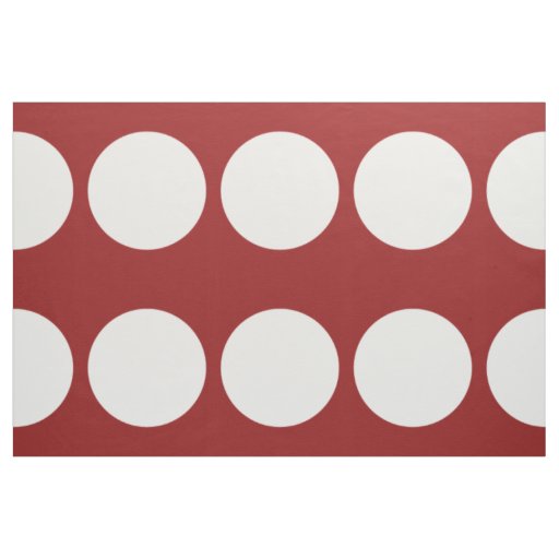 White Polka Dots on Red Fabric