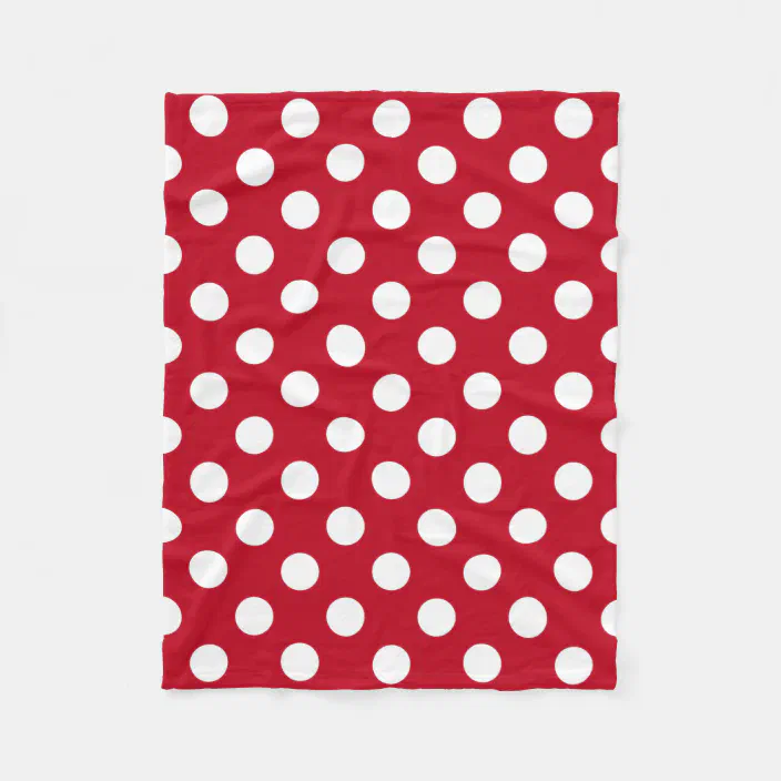 red and white polka dot fleece