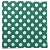 White polka dots on sage green