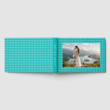 White Polka Dots on Teal – Personalized Wedding