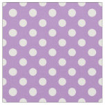 White Polka Dots on Thistle Purple Fabric