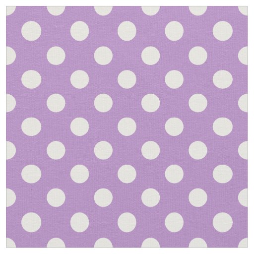 White Polka Dots on Thistle Purple Fabric