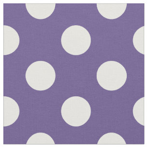 White polka dots on ultra violet fabric