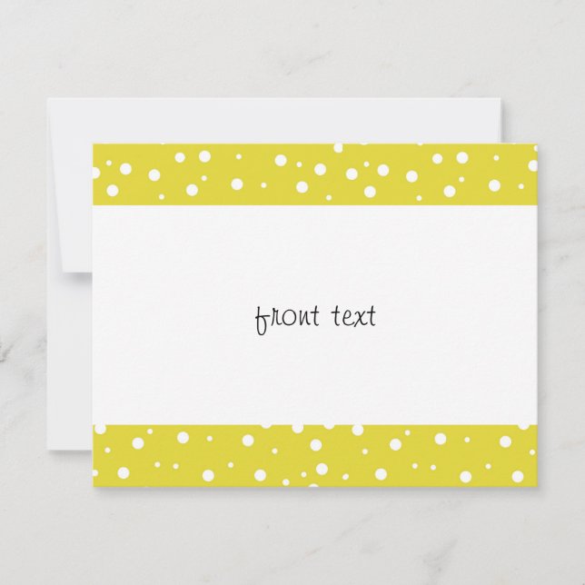 White Polka Dots on Yellow Invitation (Front)