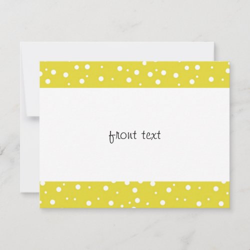 White Polka Dots on Yellow Personalized Invitation