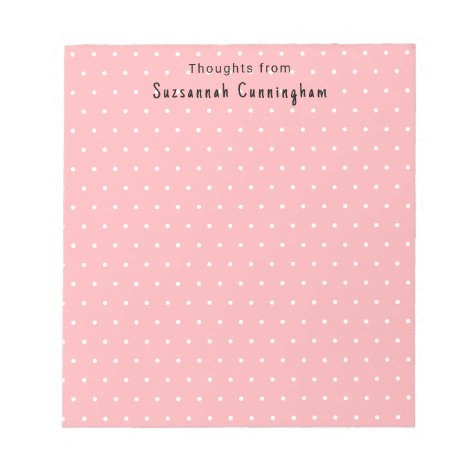 White Polka Dots Pattern On Pastel Pink Custom