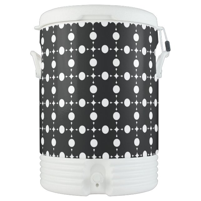 White Polka Dots, Polka Dot Pattern, Dots, Dotted Beverage Cooler (Front)