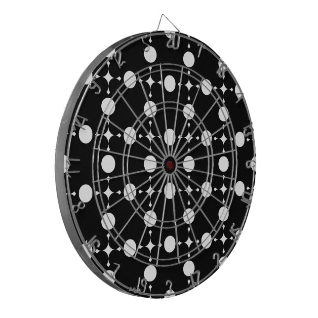 White Polka Dots, Polka Dot Pattern, Dots, Dotted Dart Board (Front Left)
