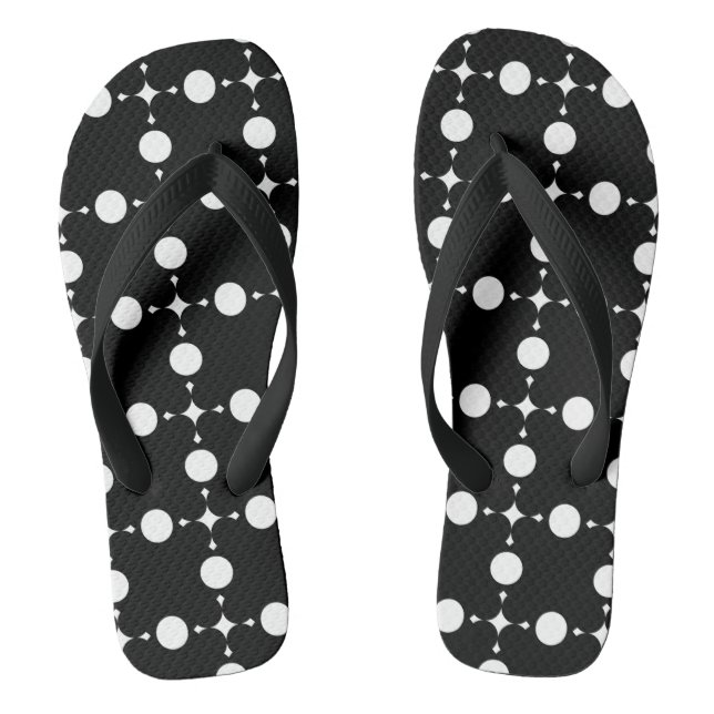 White Polka Dots, Polka Dot Pattern, Dots, Dotted Flip Flops (Footbed)