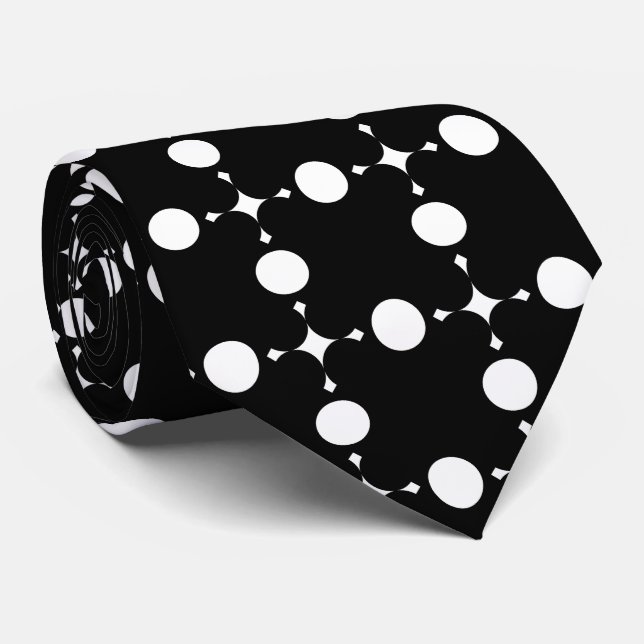 White Polka Dots, Polka Dot Pattern, Dots, Dotted Neck Tie (Rolled)