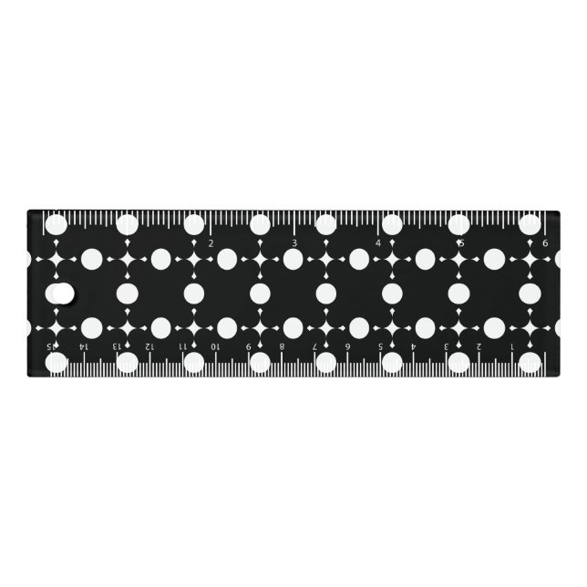 White Polka Dots, Polka Dot Pattern, Dots, Dotted Ruler (Front)