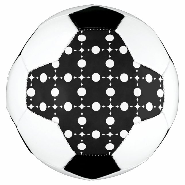 White Polka Dots, Polka Dot Pattern, Dots, Dotted Soccer Ball (Front)