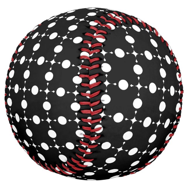 White Polka Dots, Polka Dot Pattern, Dots, Dotted Softball (Angled)