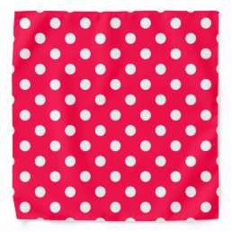 White Polka Dots Trend Rustic Elegant Red Template Bandana