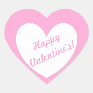 White polka hearts on Cotton Candy Pink Heart Sticker