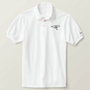 White Polo - Black/Red Embroidered DDP