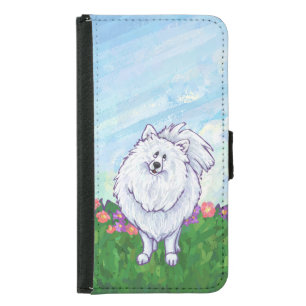 White Pomeranian Electronics Wallet Phone Case For Samsung Galaxy S5