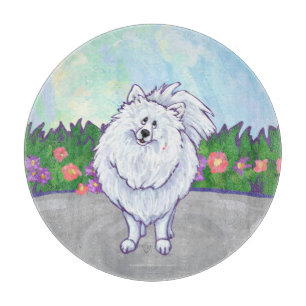 White Pomeranian Gifts & Accessories Cutting Board