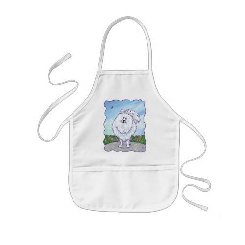 White Pomeranian Gifts  Accessories Kids Apron