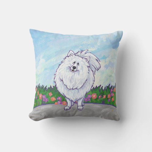 White Pomeranian Gifts  Accessories Throw Pillow