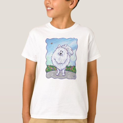 White Pomeranian T_Shirts