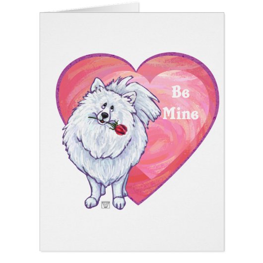 White Pomeranian Valentine's Day (Front)