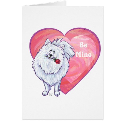 White Pomeranian Valentine's Day (Front)